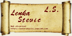Lenka Stević vizit kartica